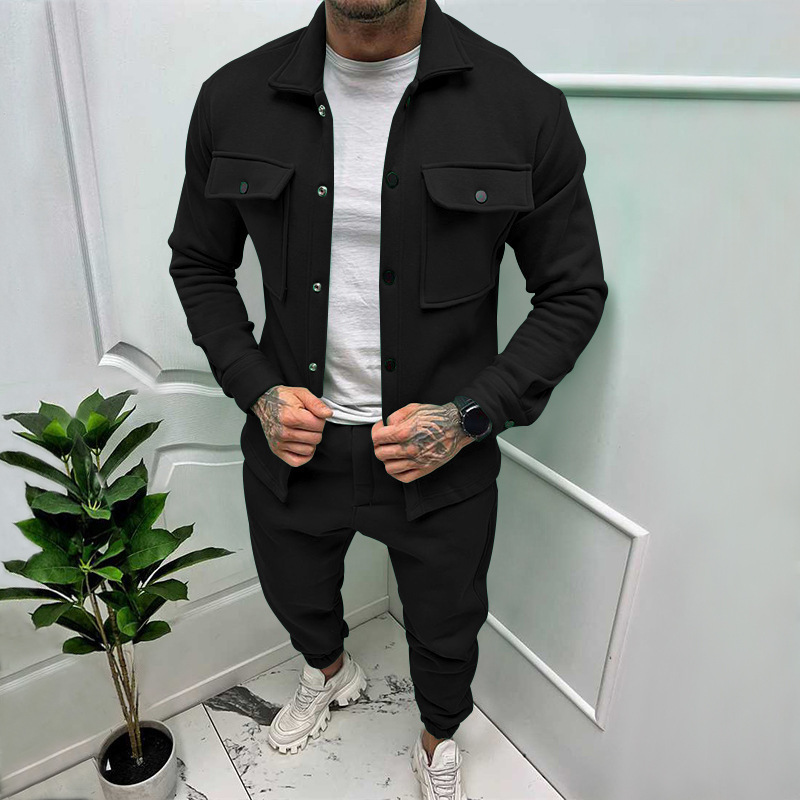 Custom Fashion Jacket Suits Cargo Pants Set Tracksuits Overalls Sweat Suits Long Sleeve Jacket and Pants Set men 2 piece set