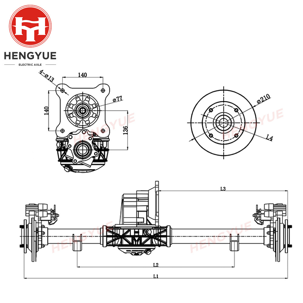 Hengyue electric golf car differential rear axle