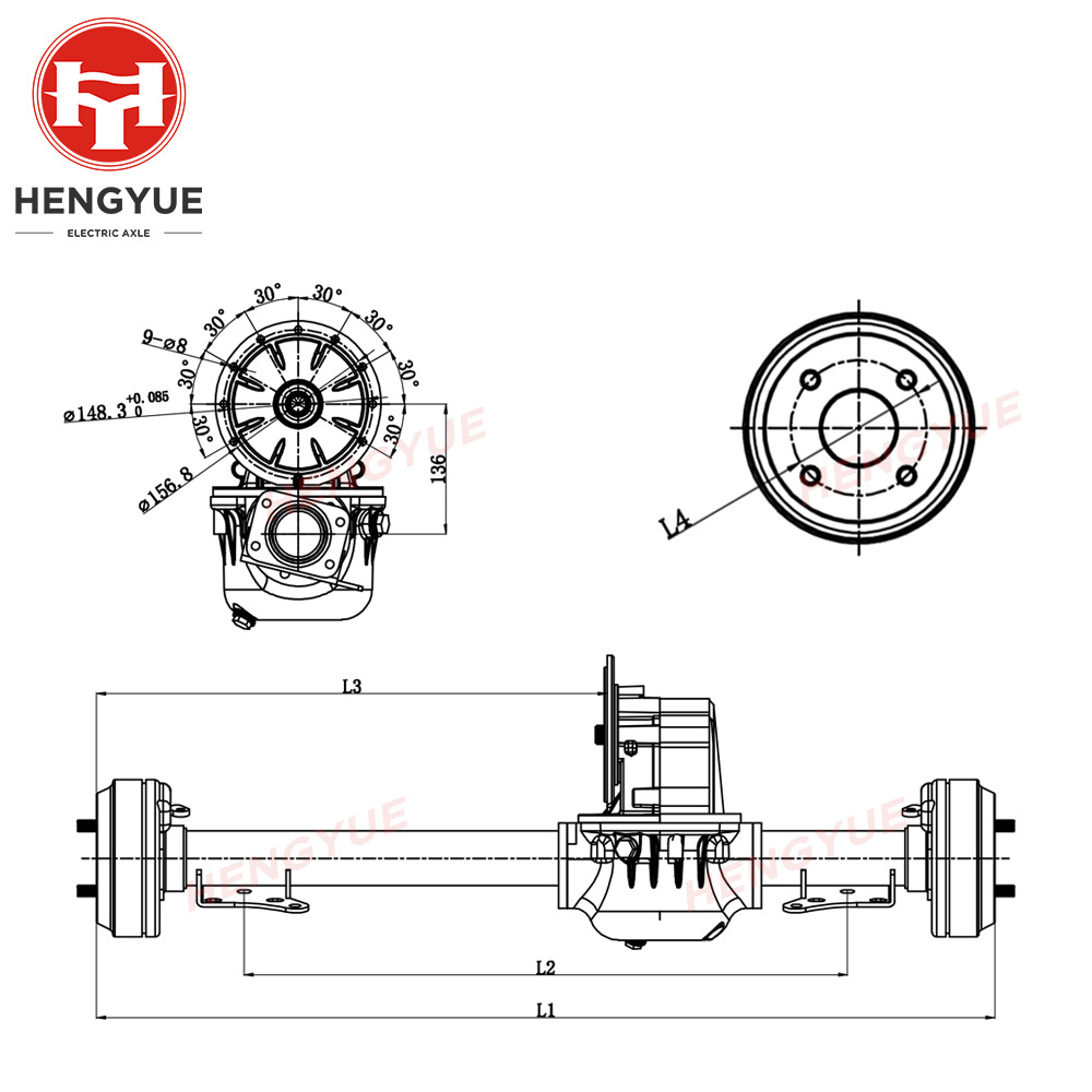 Hengyue electric rear bridge golf cart rear axle