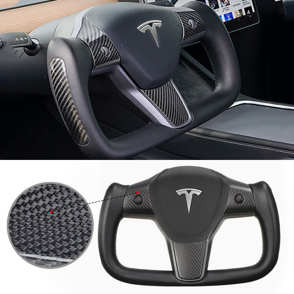 Universal Black Tesla Y Steering Wheel F1 Steering Wheel Fit For Model X Yoke Steering Wheel For Tesla Model S