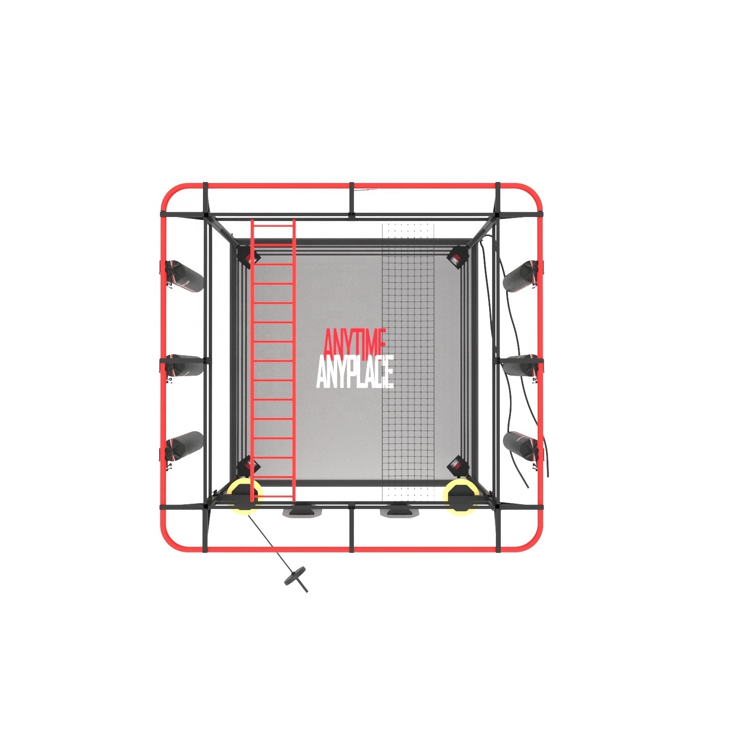 Custom Fitness Equipment Fight 4M*4M Floor Small Mini Portable Boxing Gym Ring