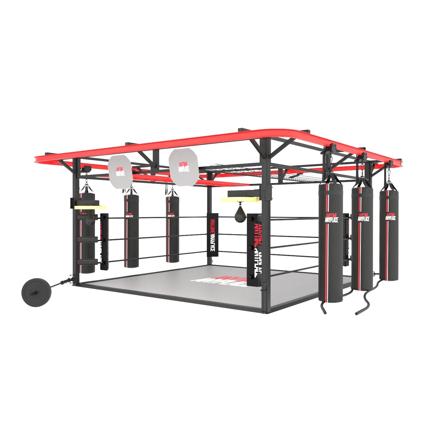 Custom Fitness Equipment Fight 4M*4M Floor Small Mini Portable Boxing Gym Ring