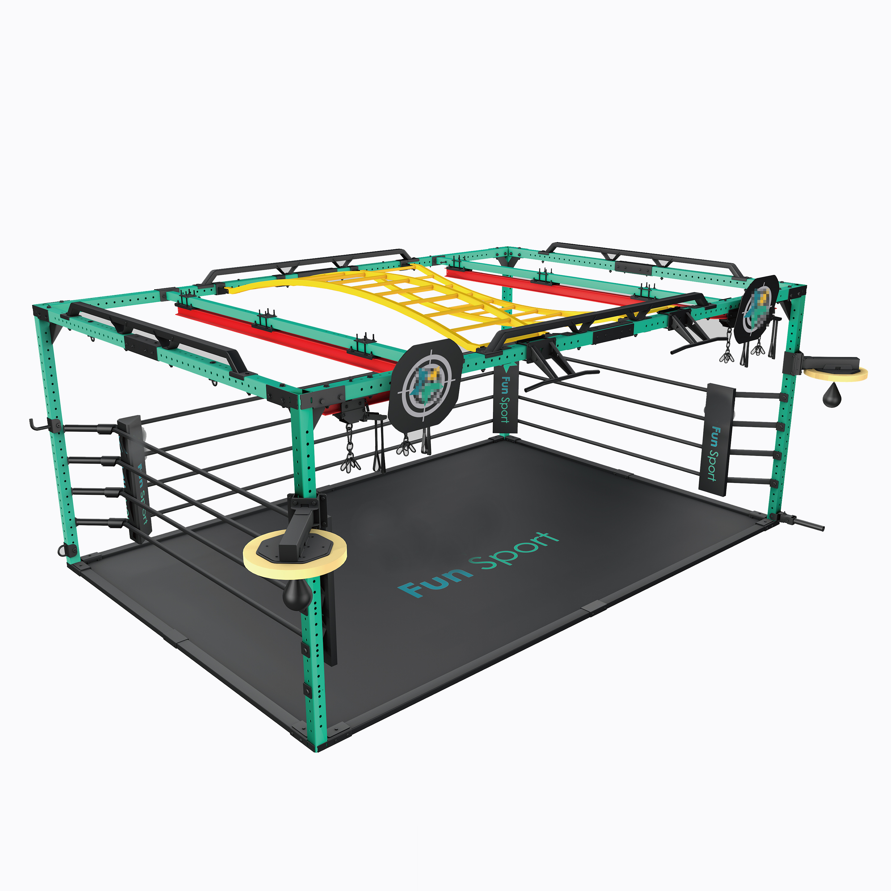 Empty Wrestling Sport Arena Boxing Ring Complete Competition Boxing Ring