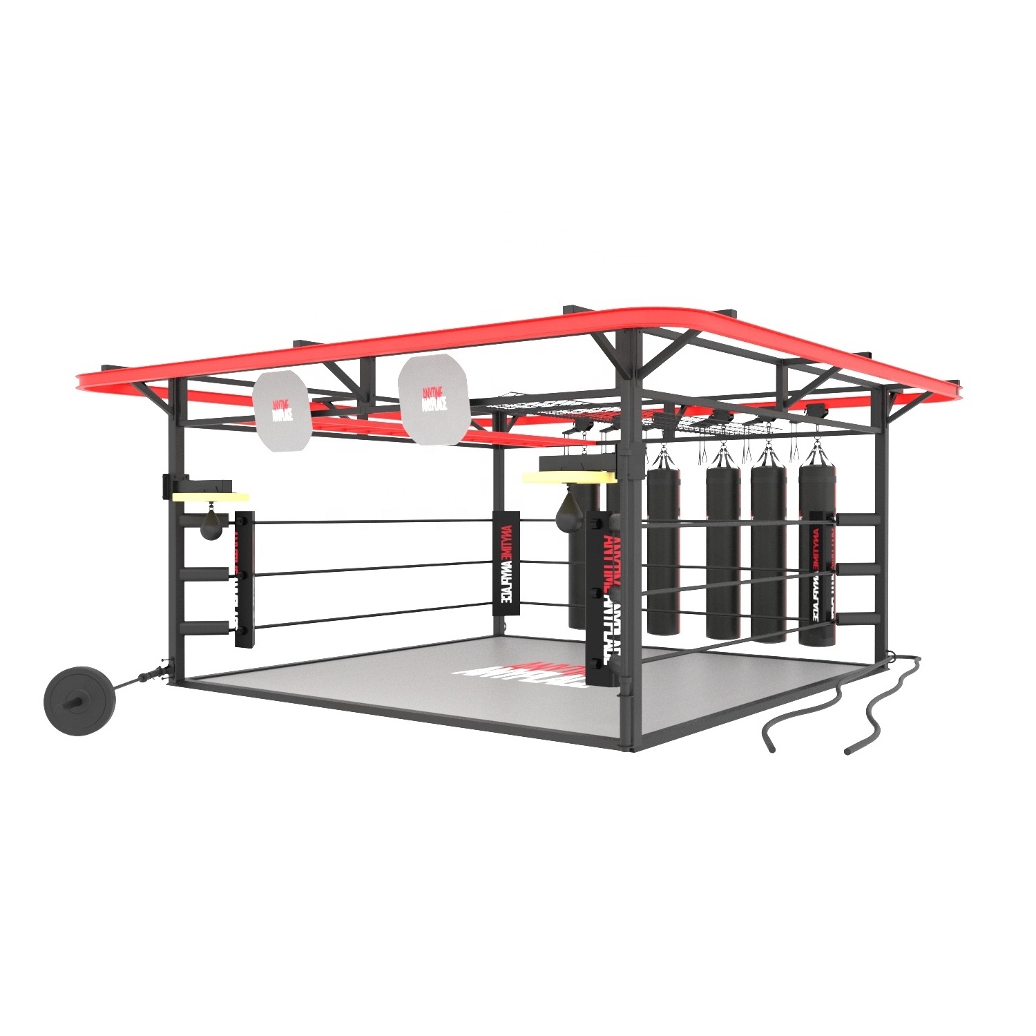 Custom Fitness Equipment Fight 4M*4M Floor Small Mini Portable Boxing Gym Ring