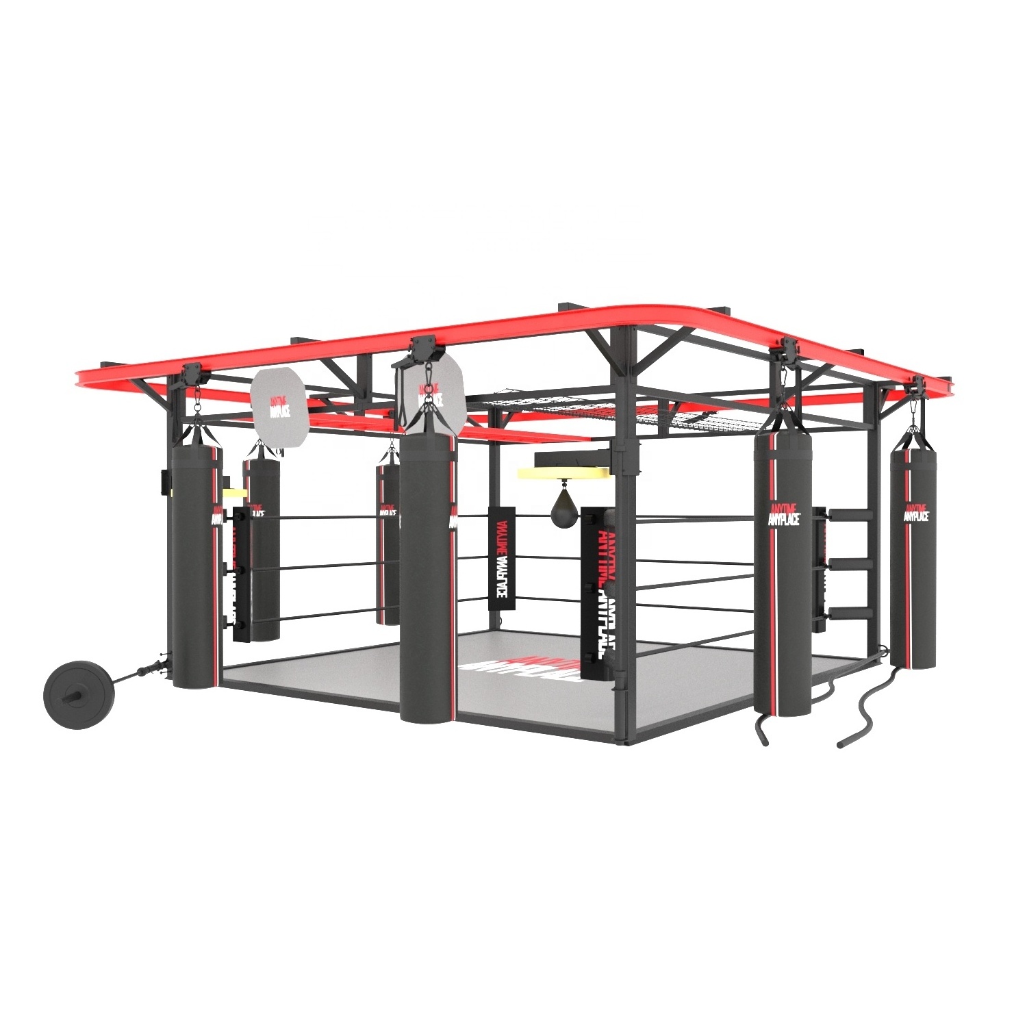 Custom Fitness Equipment Fight 4M*4M Floor Small Mini Portable Boxing Gym Ring