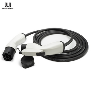 WISSENERGY CE RoHS New Energy IP66 7.2KW 32A Mode 3 5M Pile EVSE Type 1 to Type 2 J1772 EV Charging Cable for BYD