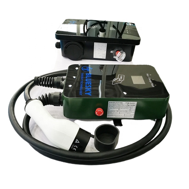 Bluesky Ev Charger 22kw Three Phase 32a Ac Ev Charge Level 2 Iec 62196-2 Normal Electric Car Charging Station Home