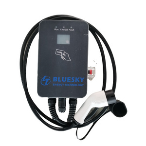 Bluesky factory manufacturer 22kw 32a ac 3 phase ev charger station type 2 32A home electric car charger station