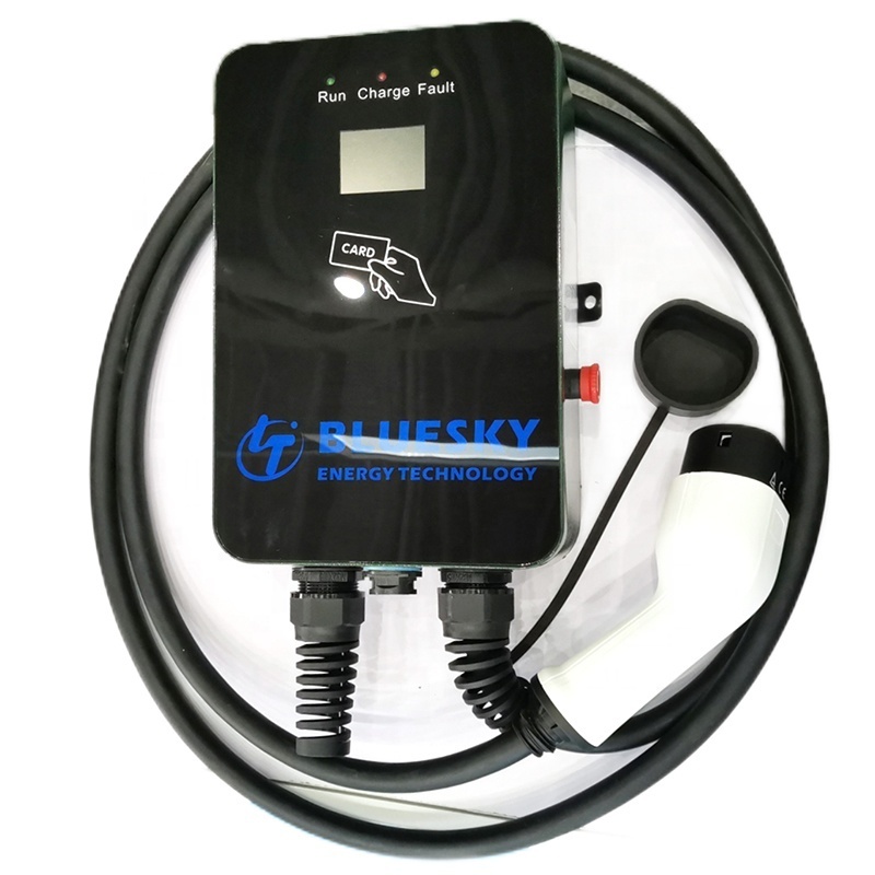 Bluesky Ev Charger 22kw Three Phase 32a Ac Ev Charge Level 2 Iec 62196-2 Normal Electric Car Charging Station Home