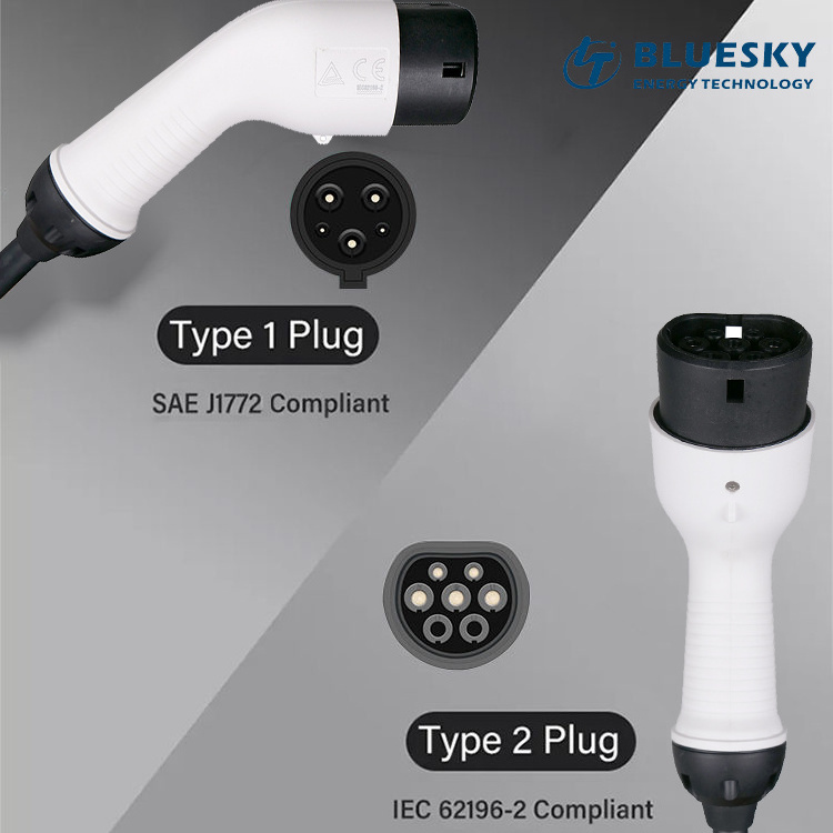 Bluesky smart electric car charging station pole ocpp evse wallbox mobile ev charger station 22kw setec byd