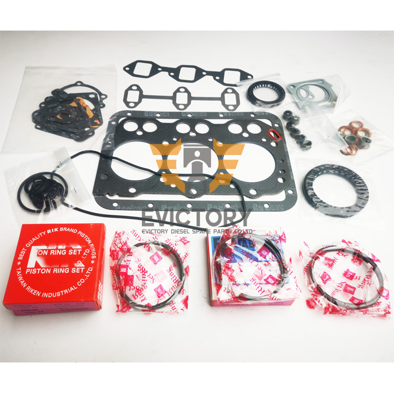 For YANMAR 3TNA72 rebuild overhaul kit piston ring + full gasket kit + big small bearing