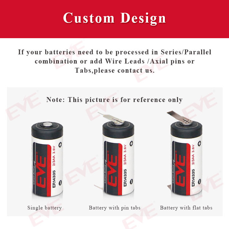 EVE ER14335 Cylindrical Batteries 3.6V 1.65Ah Primary Lithium ion Battery