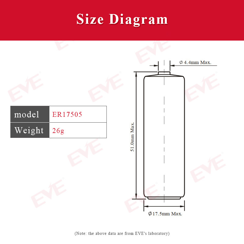 EVE Lithium Battery ER17505 ER18505 3.6V AA Battery 3600mAh 4000mAh Battery for Meters