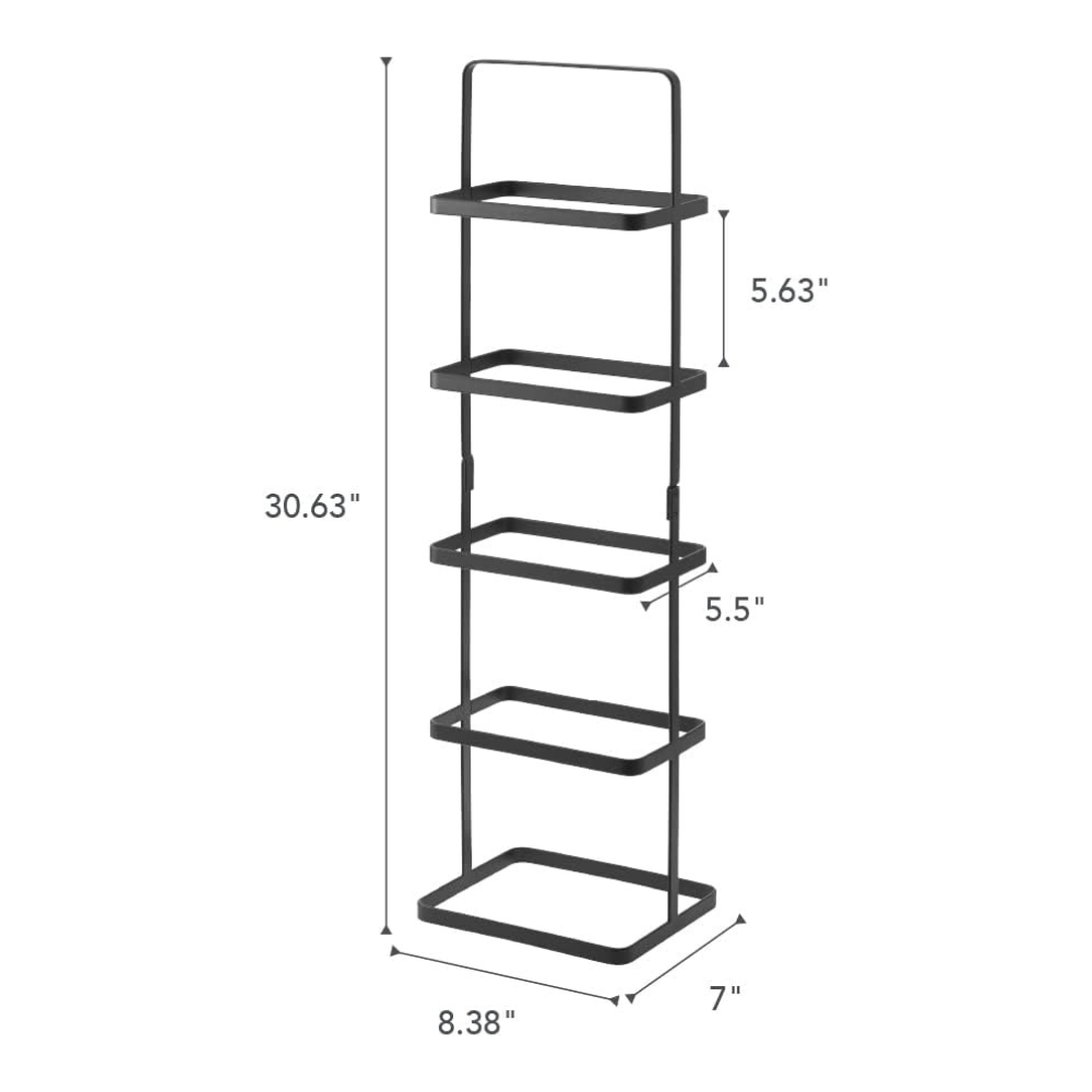 Shoe rack 5 Tier free standing shelf organizer for entryway and for front door entrance metal stand for dorm garage bedroom