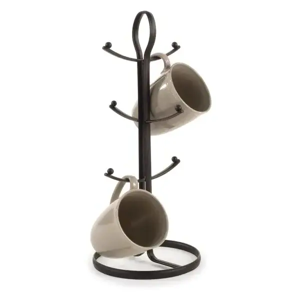 Modern Coffee Mug Tree Holder Cup Rack with Hooks for Kitchen Organizer and Storage Mug and Cup Display Hanger