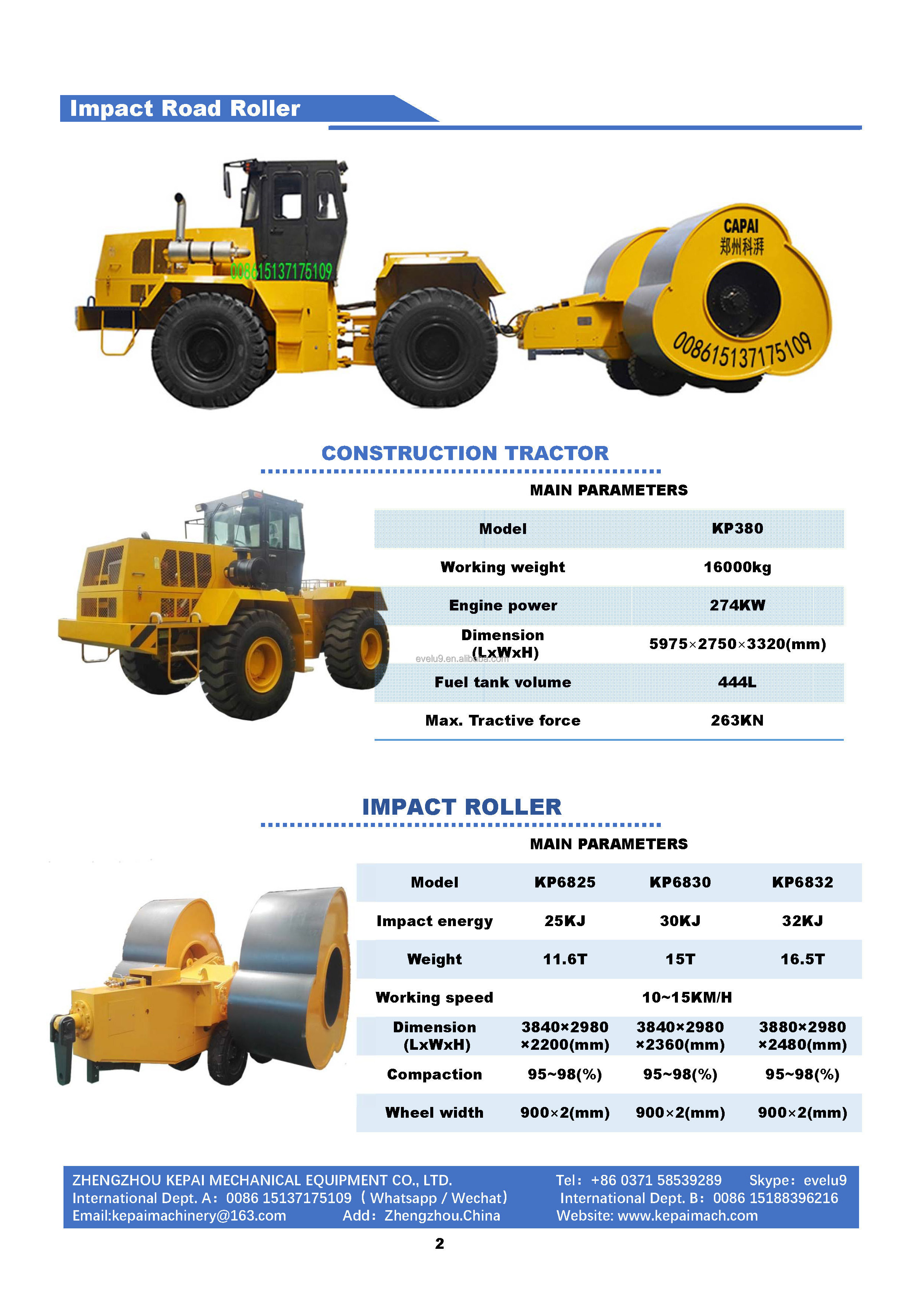 Rapid Impact Compaction Machine Dynamic Impact Compactor Road Roller Pneumatic Tire Rubber Wheel High Performance Road Roller