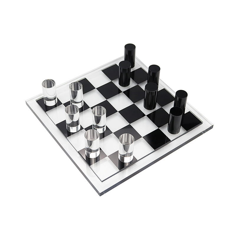 Exquisite High End Gift Crystal Chess Board Educational Desktop Game Set For Home Decor