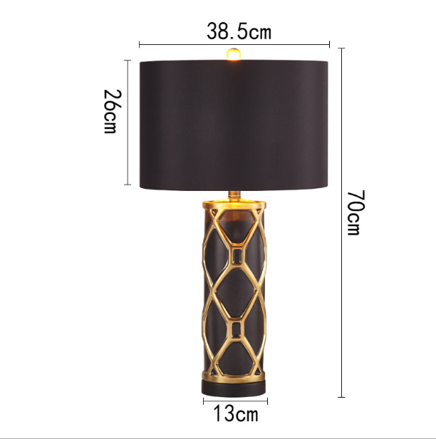 Nordic simple modern ceramic desk lamp bedroom bedside lamp living room household decorative lighting