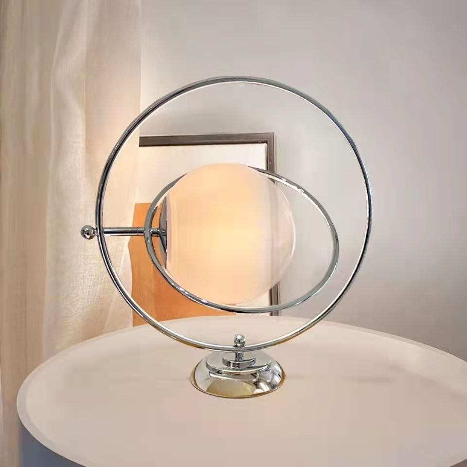 Globe Rotatable Glass Shade Moon Night Light Home Bedroom Bedside Table Lamp