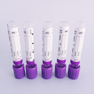 Medical Disposable K2 K3 Edta Tube Lavender Vacuum Blood Plain Collection Test Tube