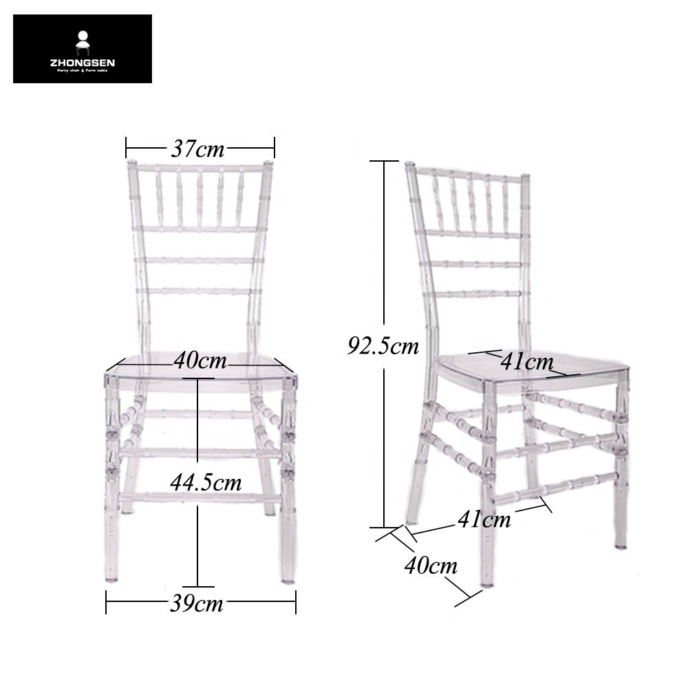 Wholesale Plastic Clear Chiavari Chairs for Boutique Bistro