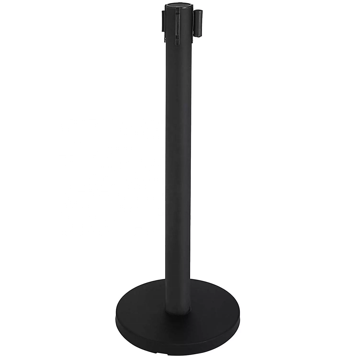 Wholesale Black Aluminium Crowd Control Barrier Stanchion with Retractable Belt for Sale