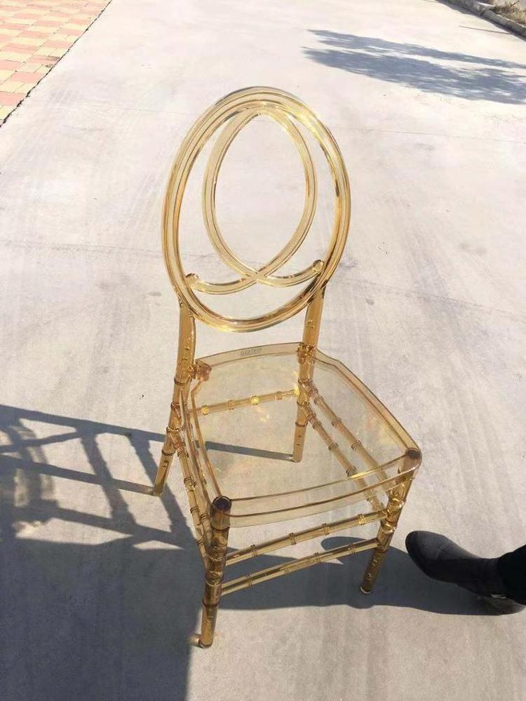 Clear Wholesale Resin Amber Polycarbanate Phoenix Wedding Chair