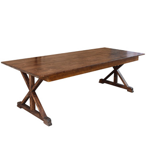 solid pine wood folding round rectangular dining event farm table