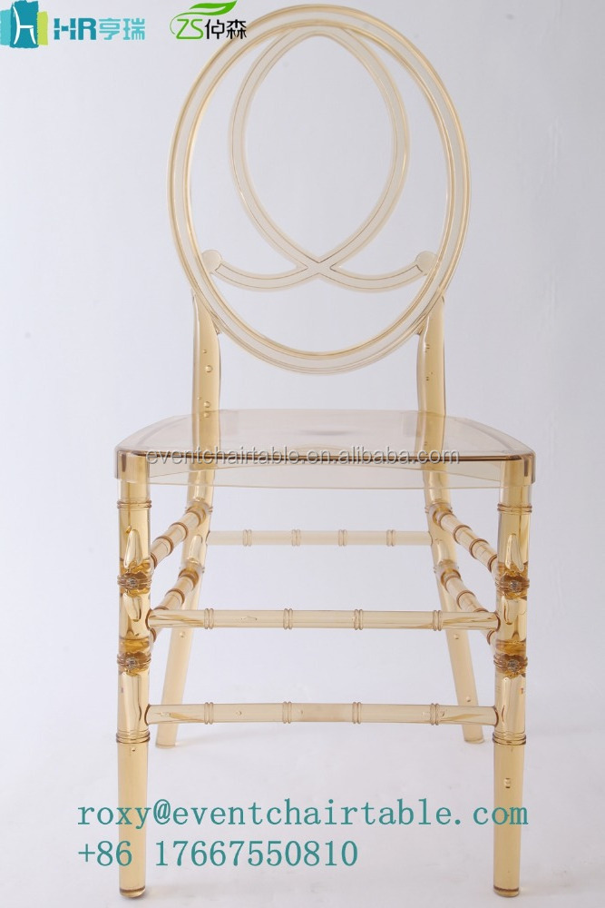 Clear Wholesale Resin Amber Polycarbanate Phoenix Wedding Chair