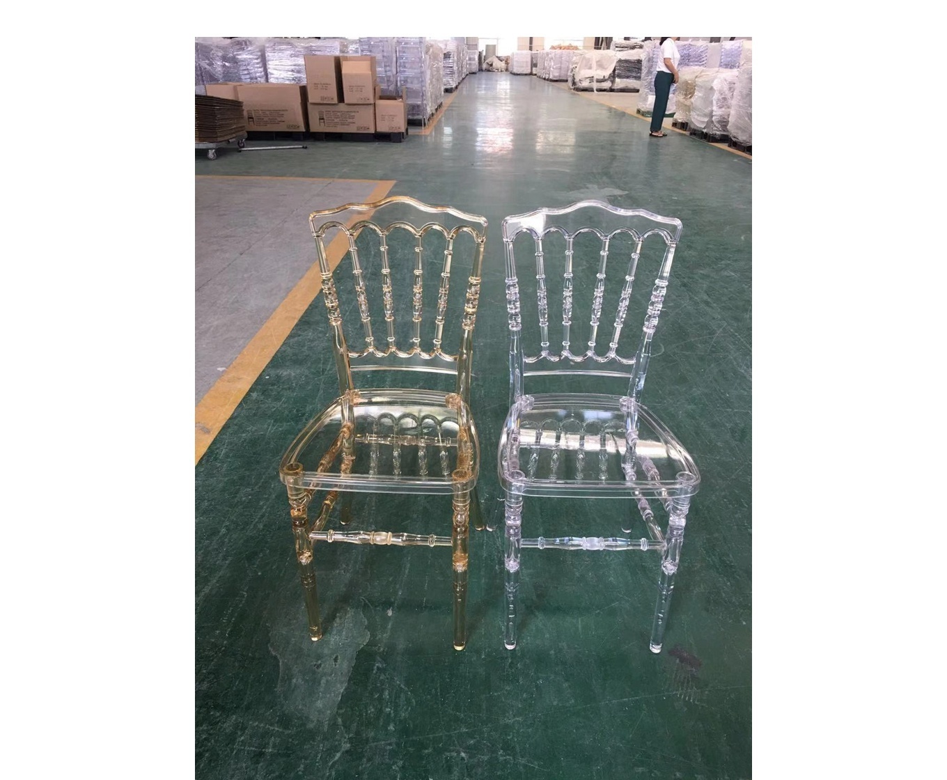 Wholesale Hotel Stackable Transparent Clear Chavari Tiffany Acrylic Chairs For Weddings And Banquet