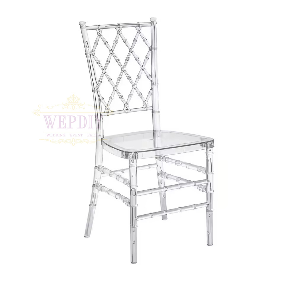 Cheap Event Chairs Wedding Decoration Clear Plastic Chairs Golden Wedding Party Stackable Acrylic Chairs