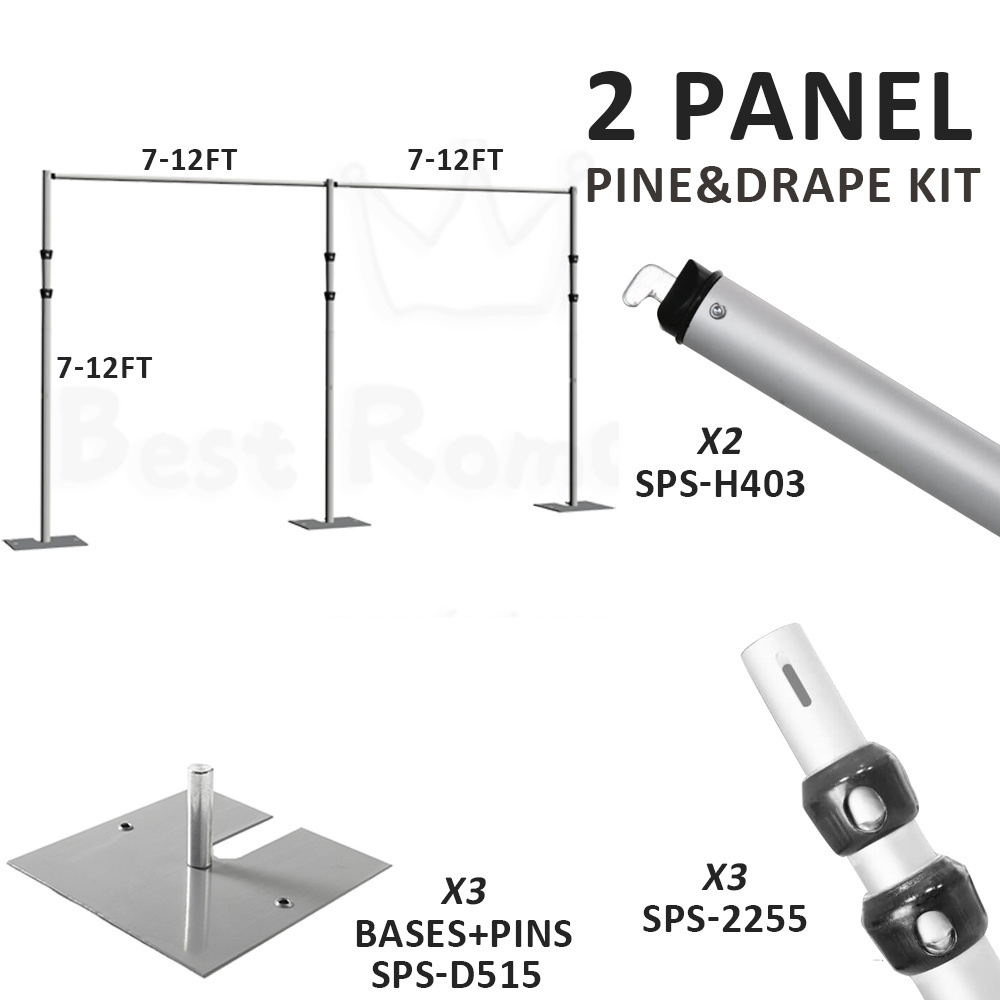 New design Aluminum round pipe and drape wed backdrop stand pipe and drape backdrop stand