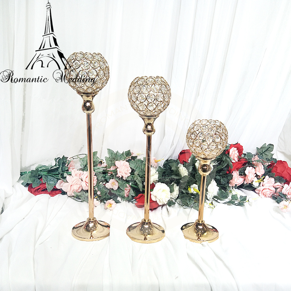 10pcs Different size Gold or Silver Metal Candle Holder Table Centerpieces for Wedding