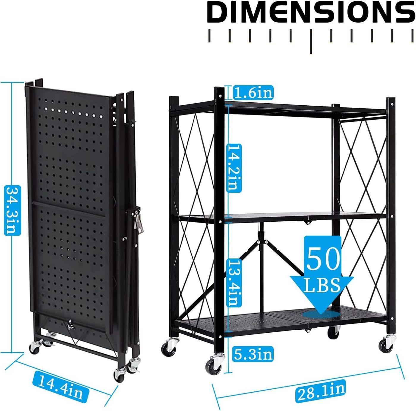 4 Tier Storage Shelf Wire Shelving Unit Rack Adjustable Metal Shelves for Kitchen Laundry Garage with Leveling Feet