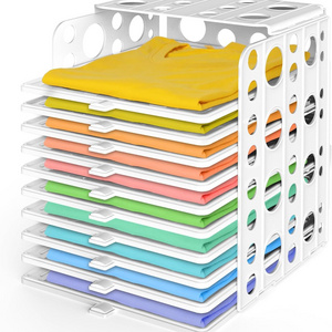 Tshirt Organizer Stack Easily Closet Organizers and Storage Easy to Assemble Clothes Folder Sturdiness Stackable Storage Bins