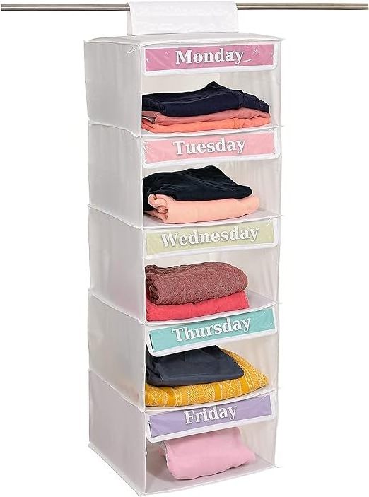 Weekly Clothes Organizer for Kids School Day of the Week Clothes Organizer I Monday through Friday Clothes Organizer