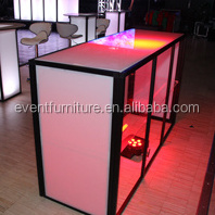 glass top table for wedding and party