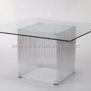 glass top table for wedding and party