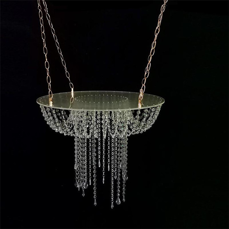 Acrylic Hanging Cake Stand Modern Swing Chandelier Cake Stand With Crystals For Wedding Scene Layout Decorative