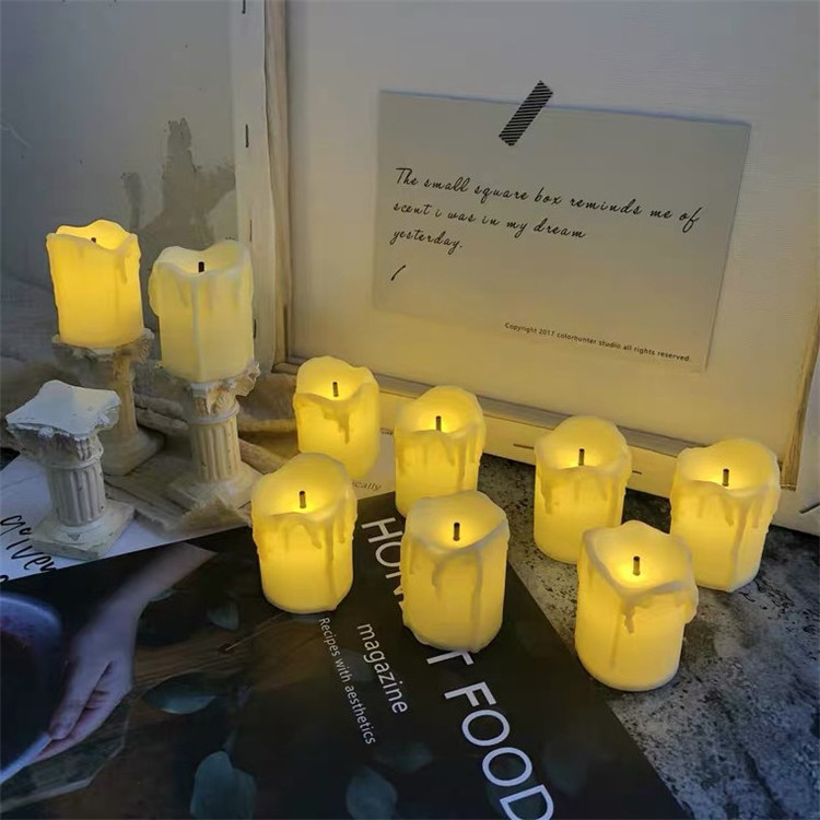 Romantic Simulation Teardrop Led Electronic Candle Home Night Light Romantic Marriage Pproposal Buddha Candle Light Decorations