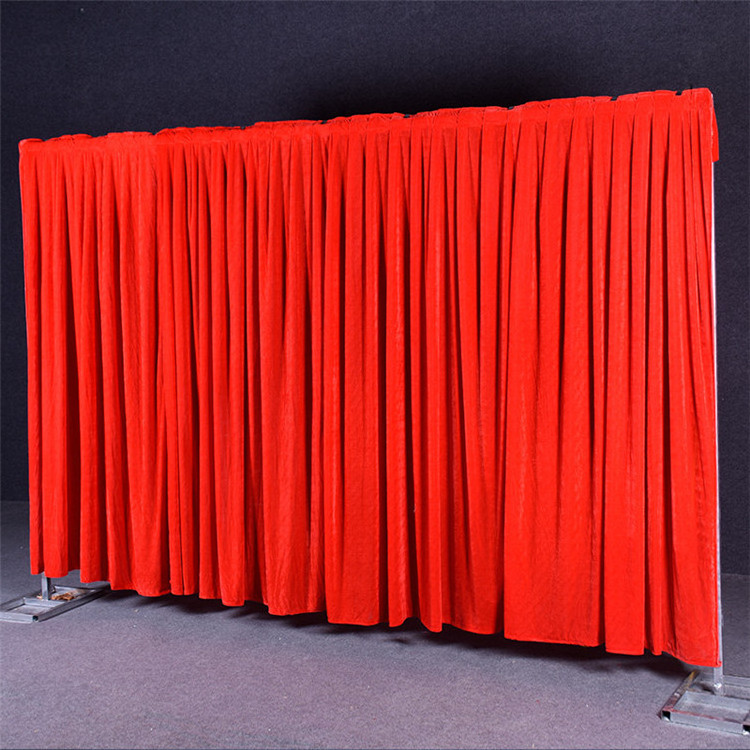 Luxury Stage Backdrop Red Velvet Curtain Backdrop Fabric Drapery Curtain For Photobooth Wedding Event