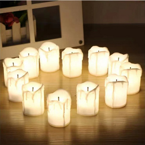 Wholesale Battery Flameless Tear Candle Led Electric Candle Festival Supplies Candle Light With Tears Home Decoration Christmas