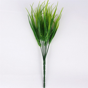 Artificial Plants Faux Plastic Grass Leaves Shrubs Simulation Greenery Leaf For Indoor Outside Home Garden Decor