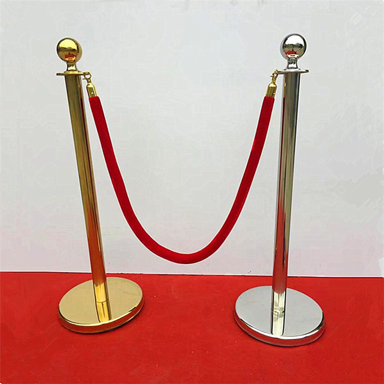 Event Party Awards Crowd Control Gold Stanchion Queue Stand Rope Barriers For Airport Barricade