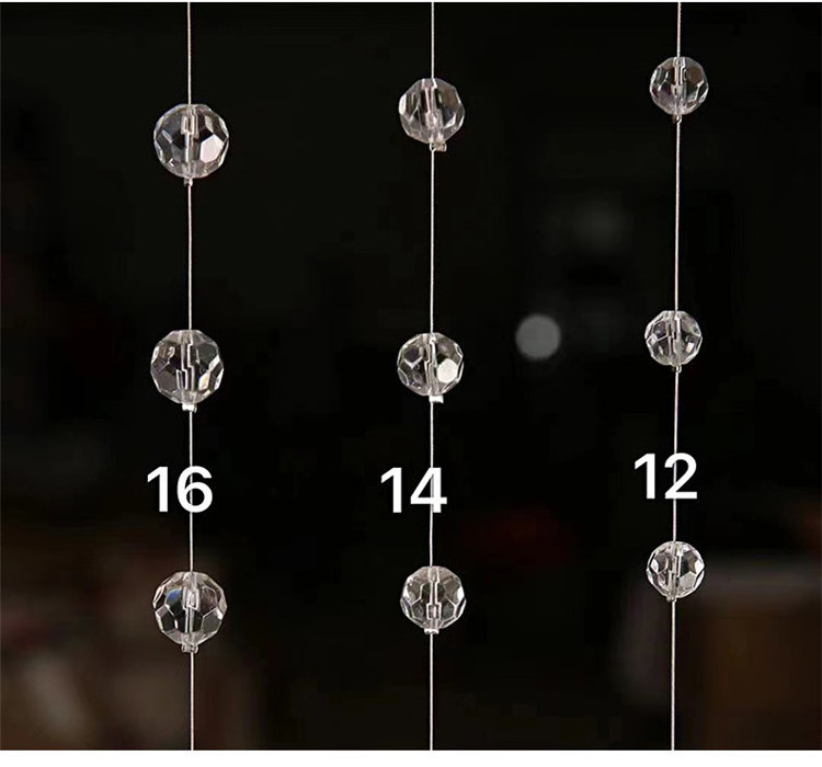 Crystal Ceiling Crystal Curtains Hanging Glass Bead Ball Pendant Crystal Wreath String For Wedding Decor