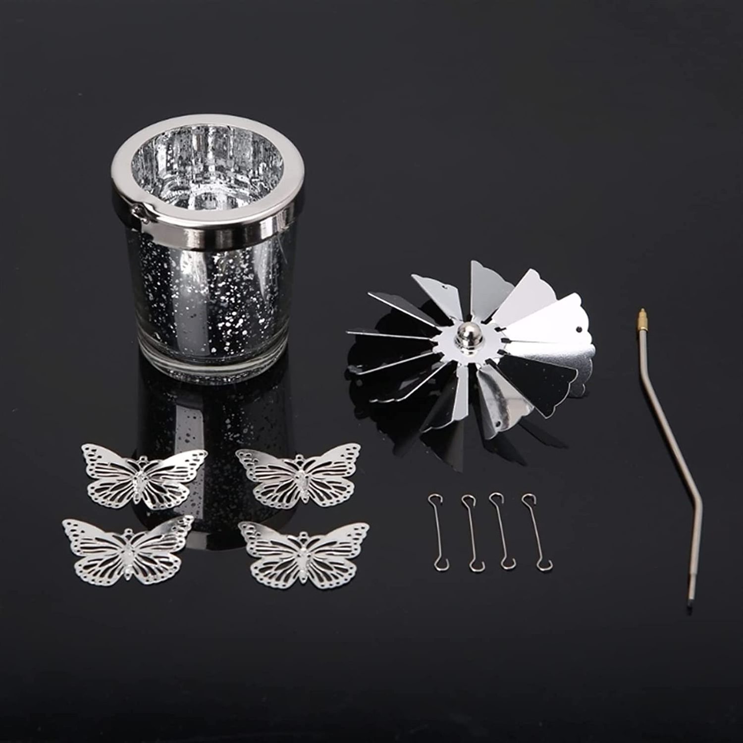 Factory wholesale Rotating Candlestick Decoration Carousel For Holiday Gifts Rotary Candle Holder Metal Craft Rotation Candle