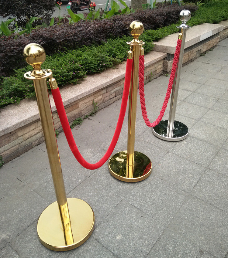 Event Party Awards Crowd Control Gold Stanchion Queue Stand Rope Barriers For Airport Barricade