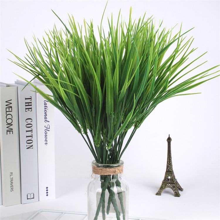 Artificial Plants Faux Plastic Grass Leaves Shrubs Simulation Greenery Leaf For Indoor Outside Home Garden Decor