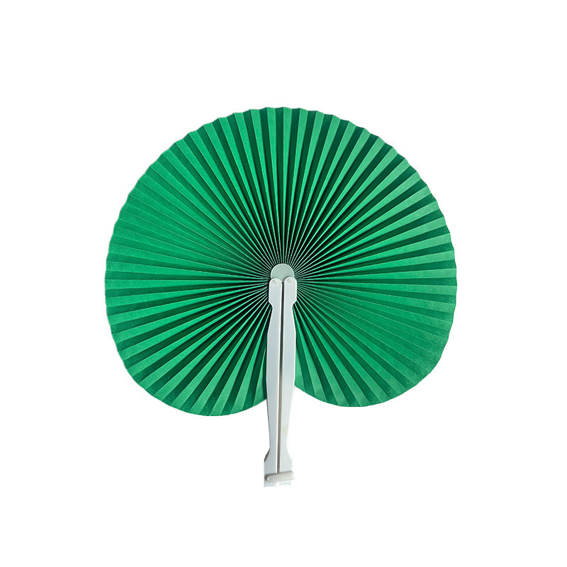 Festival Fan Folding Paper Plastic Bone Hand Fans For Wedding Gift Round Handfan Custom Bone