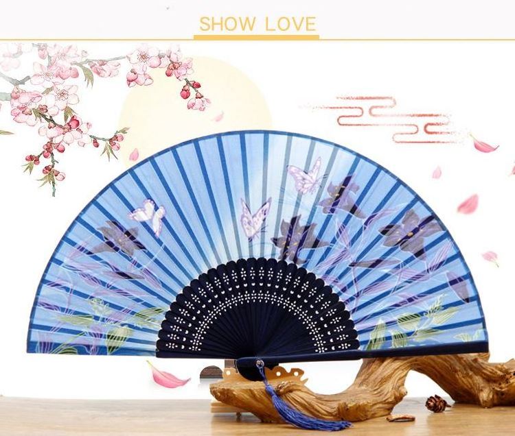 Custom Logo Color Mini Bamboo Plastic Personalized  Wedding wooden Folding Portable Large Chinese Fan Folding Fan Held Hand Fan